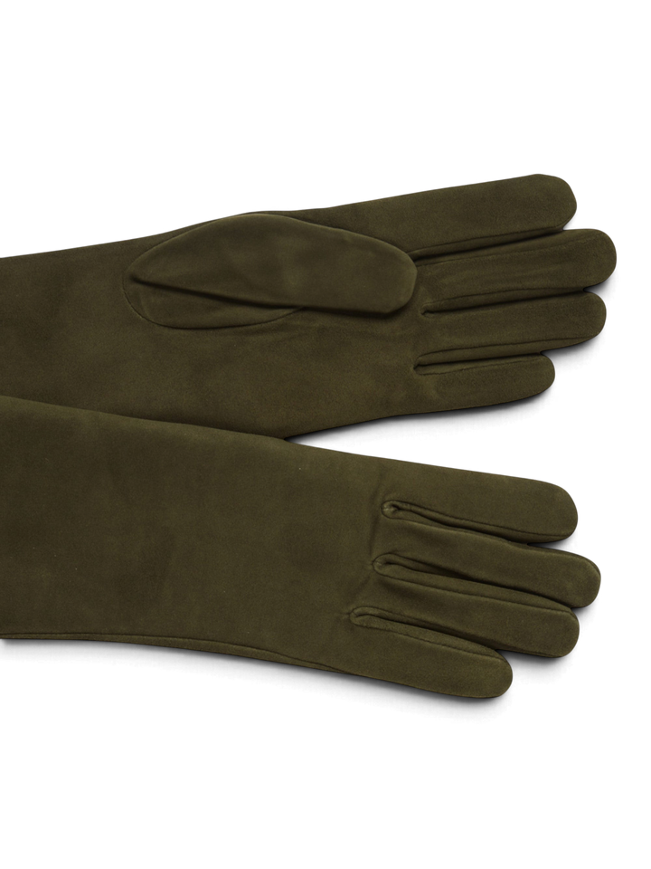 Celia Suede Gloves Olive - Agnelle - Ileana Makri