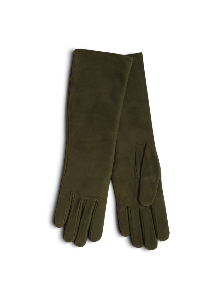 Celia Suede Gloves Olive - Agnelle - Ileana Makri