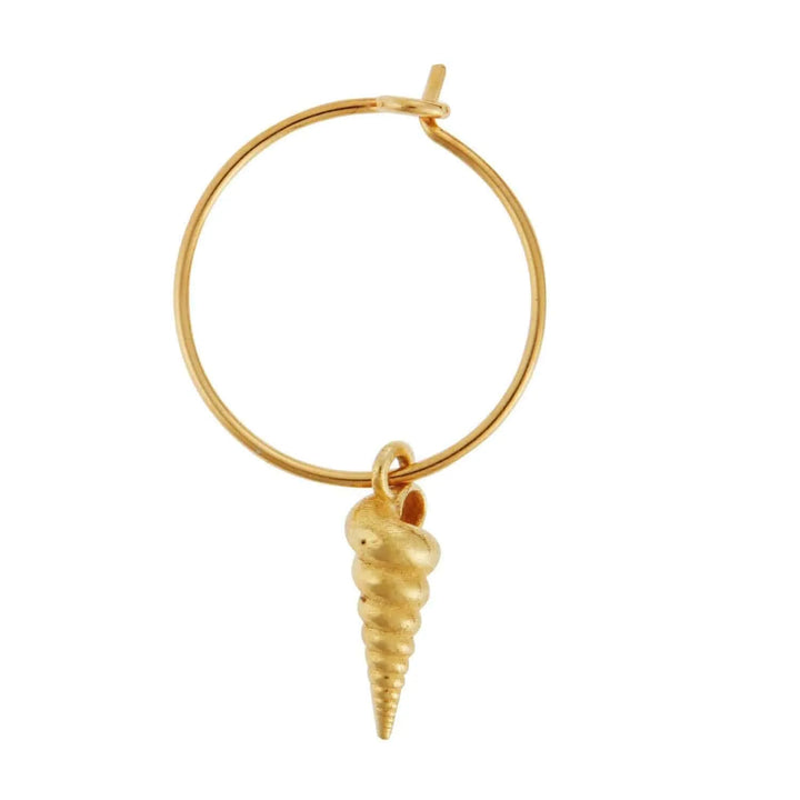 Cerith Shell Mini Hoops BR-SLV-YP - Eye M Sea Treasures - Ileana Makri store