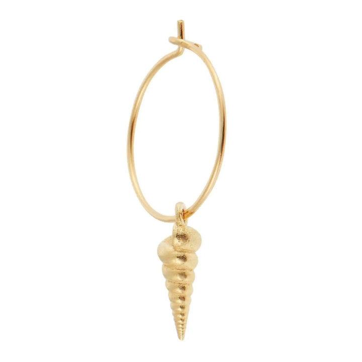 Cerith Shell Mini Hoops BR-SLV-YP - Eye M Sea Treasures - Ileana Makri store