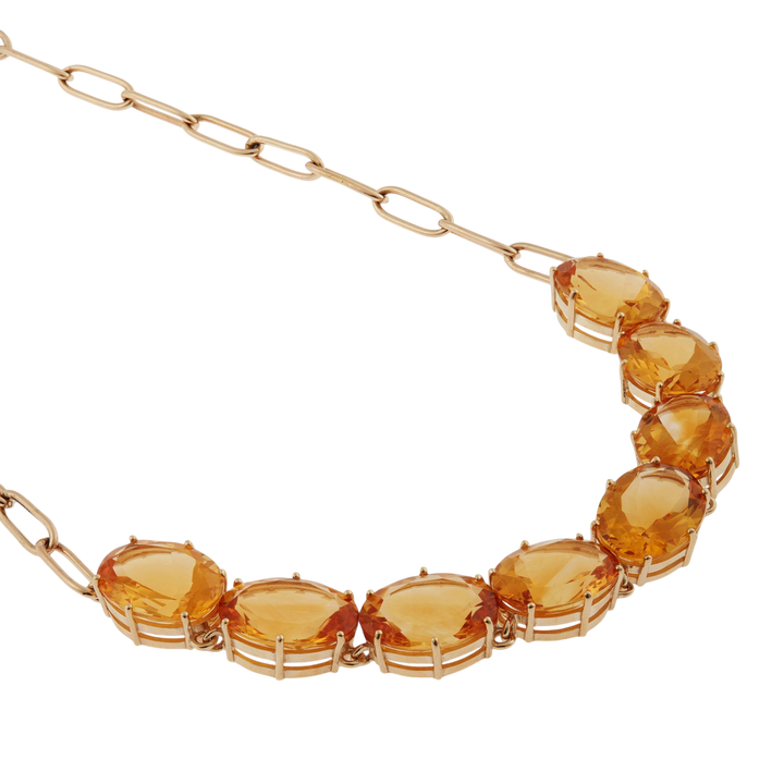 Chained Crown Necklace Citrine - Crown - Ileana Makri