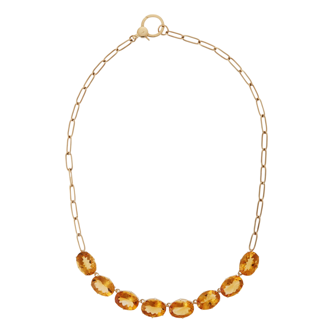 Chained Crown Necklace Citrine - Crown - Ileana Makri