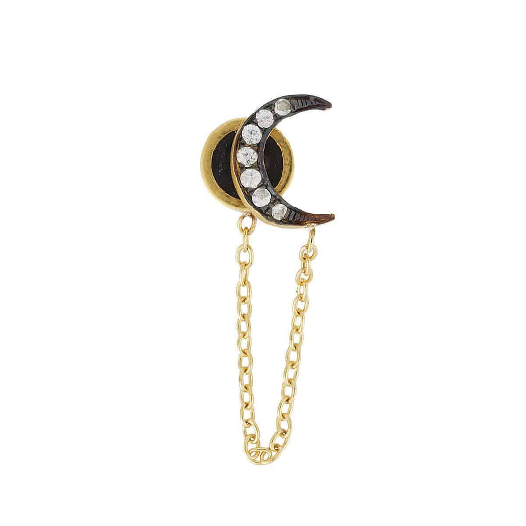 Chained Moon Stud - Eye M UFO - Ileana Makri