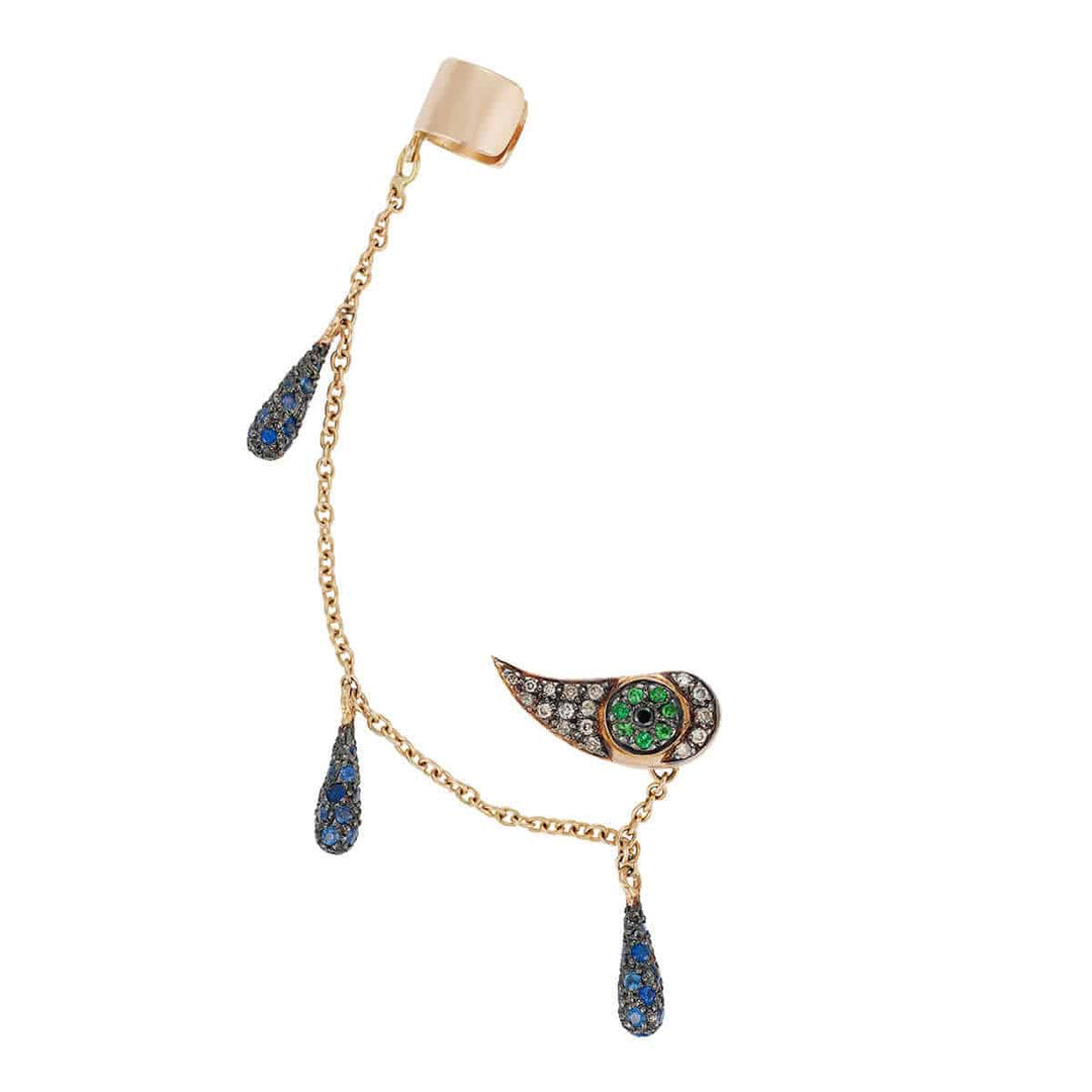 Chained Tears Earring Oxs - Bs - Chd - Ts - Bd - Crying Eyes - Ileana Makri