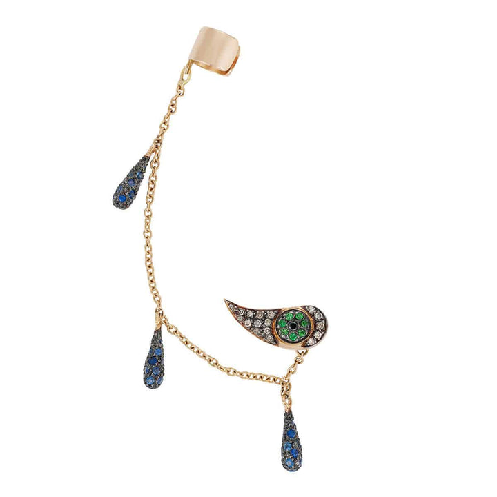 Chained Tears Earring Oxs - Bs - Chd - Ts - Bd - Crying Eyes - Ileana Makri