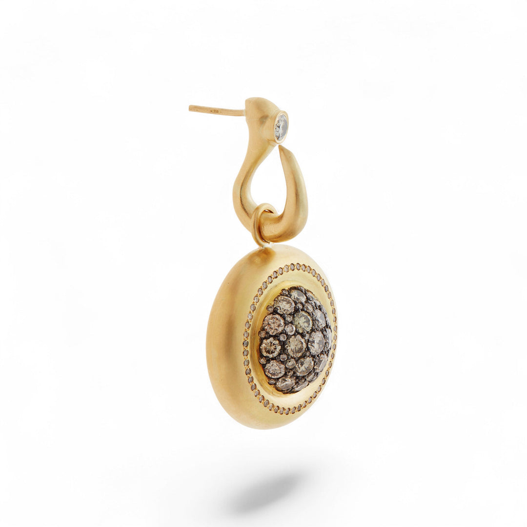 Champagne Diamond Caviar Earrings - Fête - Ileana Makri