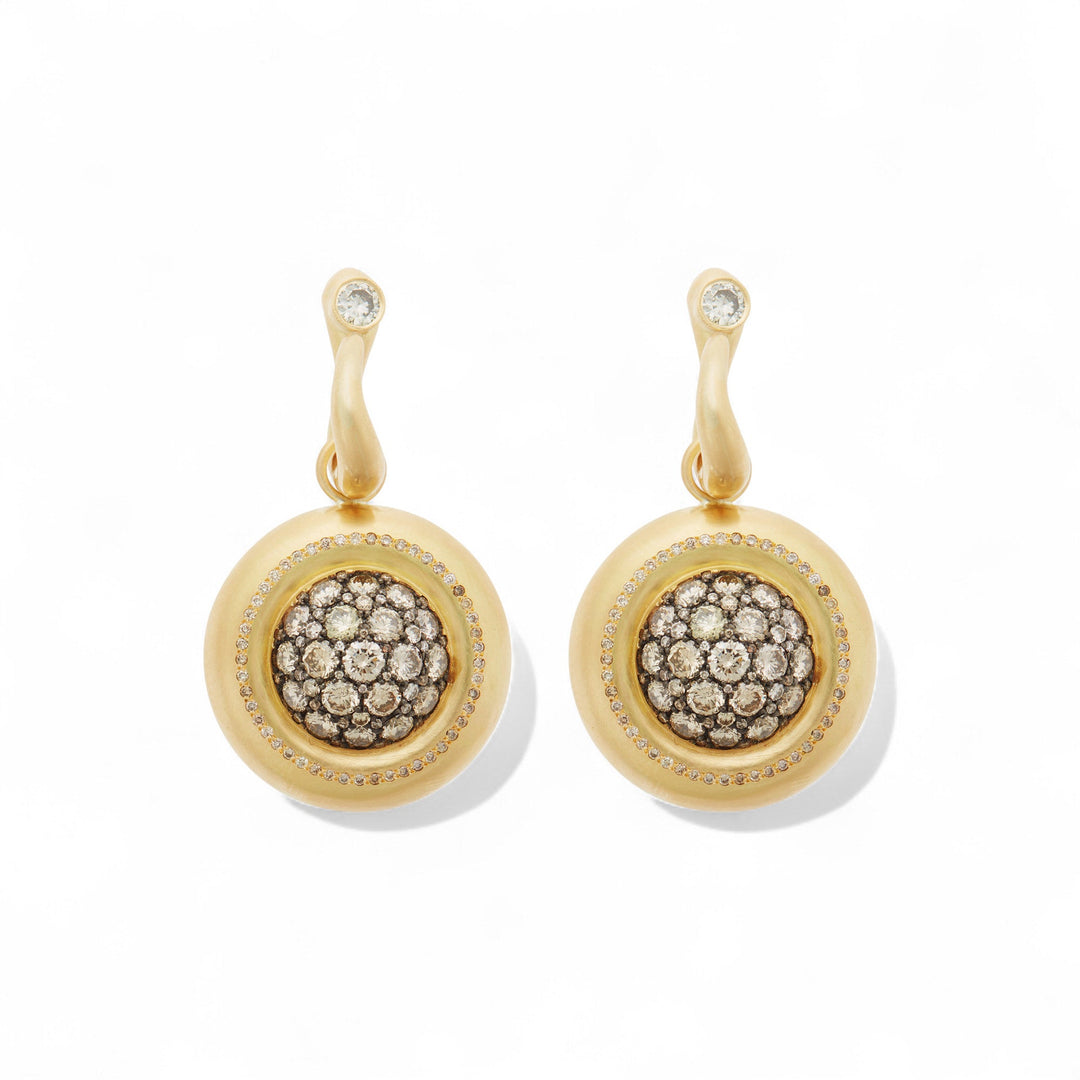 Champagne Diamond Caviar Earrings - Fête - Ileana Makri