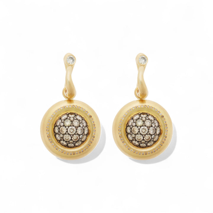 Champagne Diamond Caviar Earrings - Fête - Ileana Makri