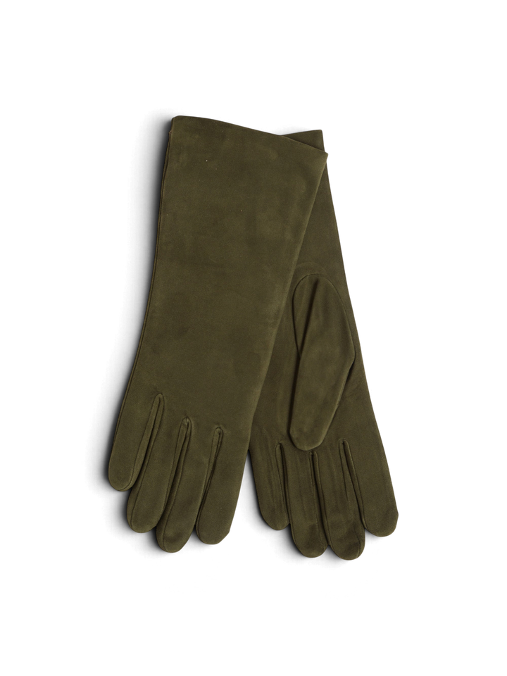 Christina Suede Gloves Olive - Agnelle - Ileana Makri