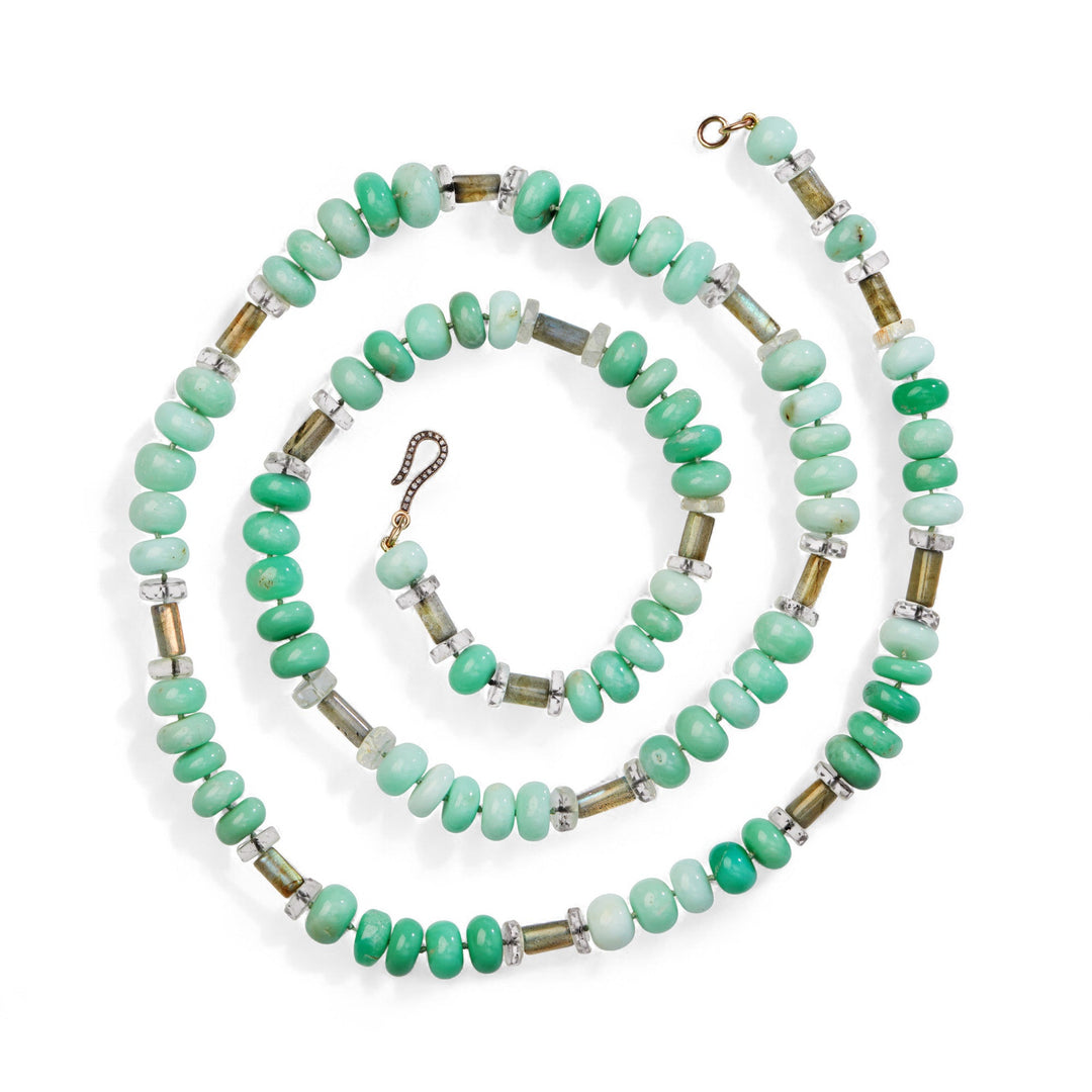 Chrysoprase Horizon Necklace (81cm) - Globetrotter - Ileana Makri