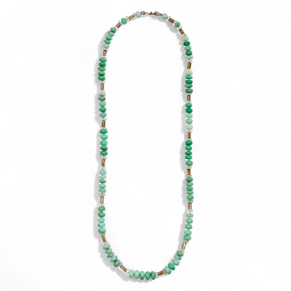 Chrysoprase Horizon Necklace (81cm) - Globetrotter - Ileana Makri