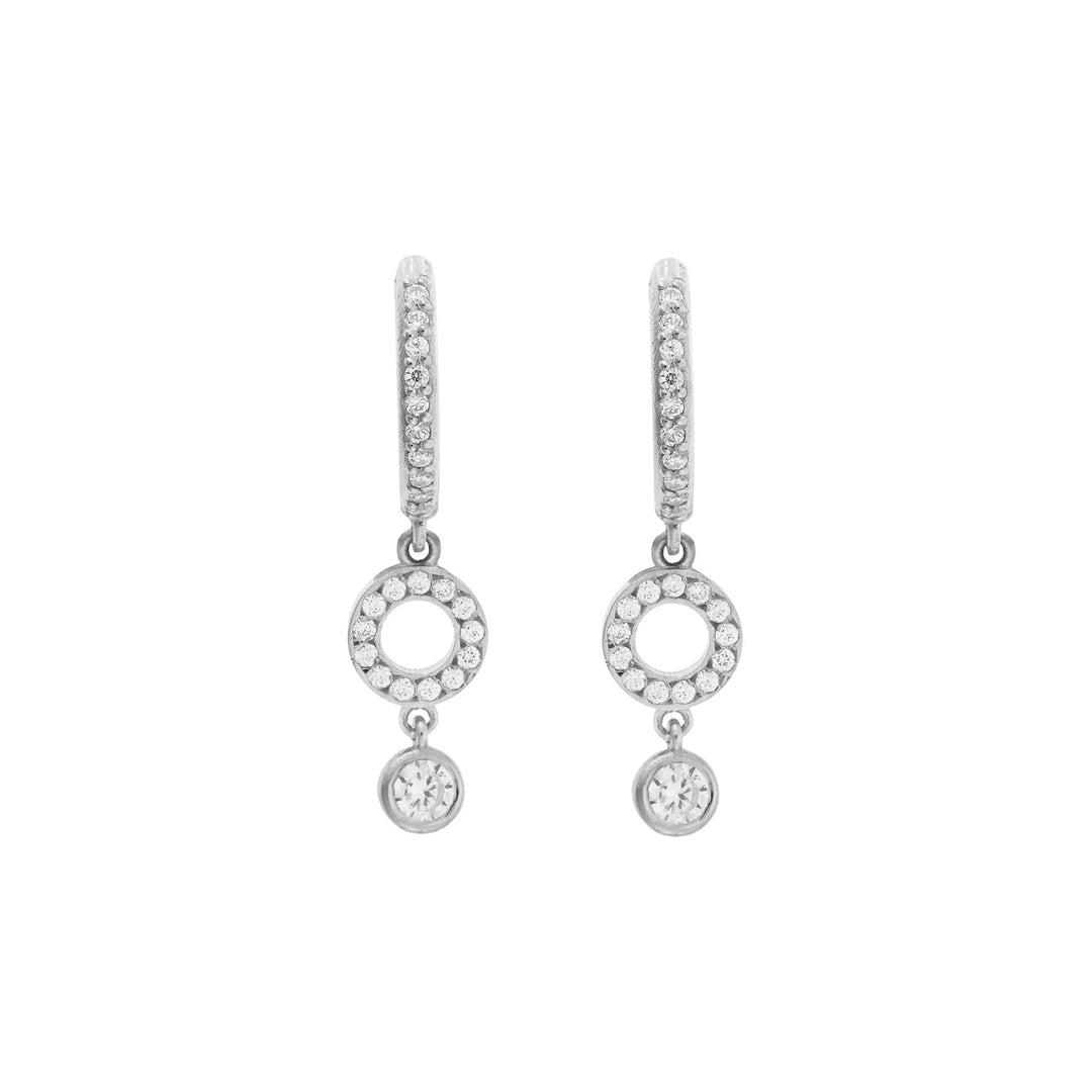 Circle Dot Drop Hoops - Eye M Core - Ileana Makri
