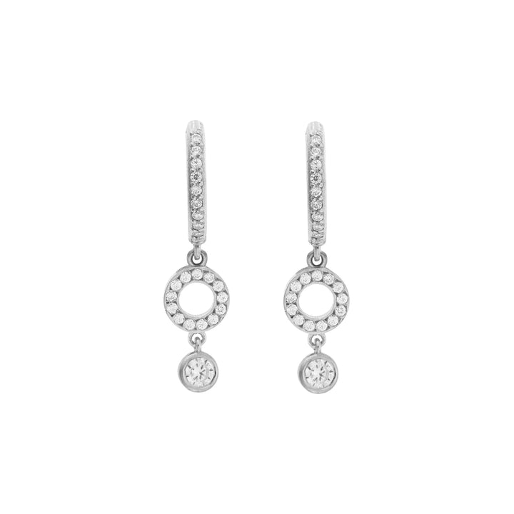 Circle Dot Drop Hoops - Eye M Core - Ileana Makri