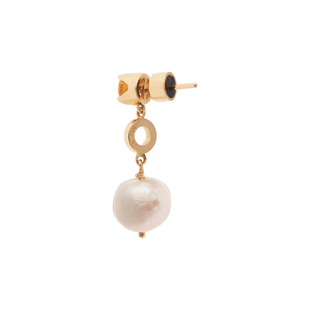 Citrine and Pearl Globetrotter Earrings - Globetrotter - Ileana Makri