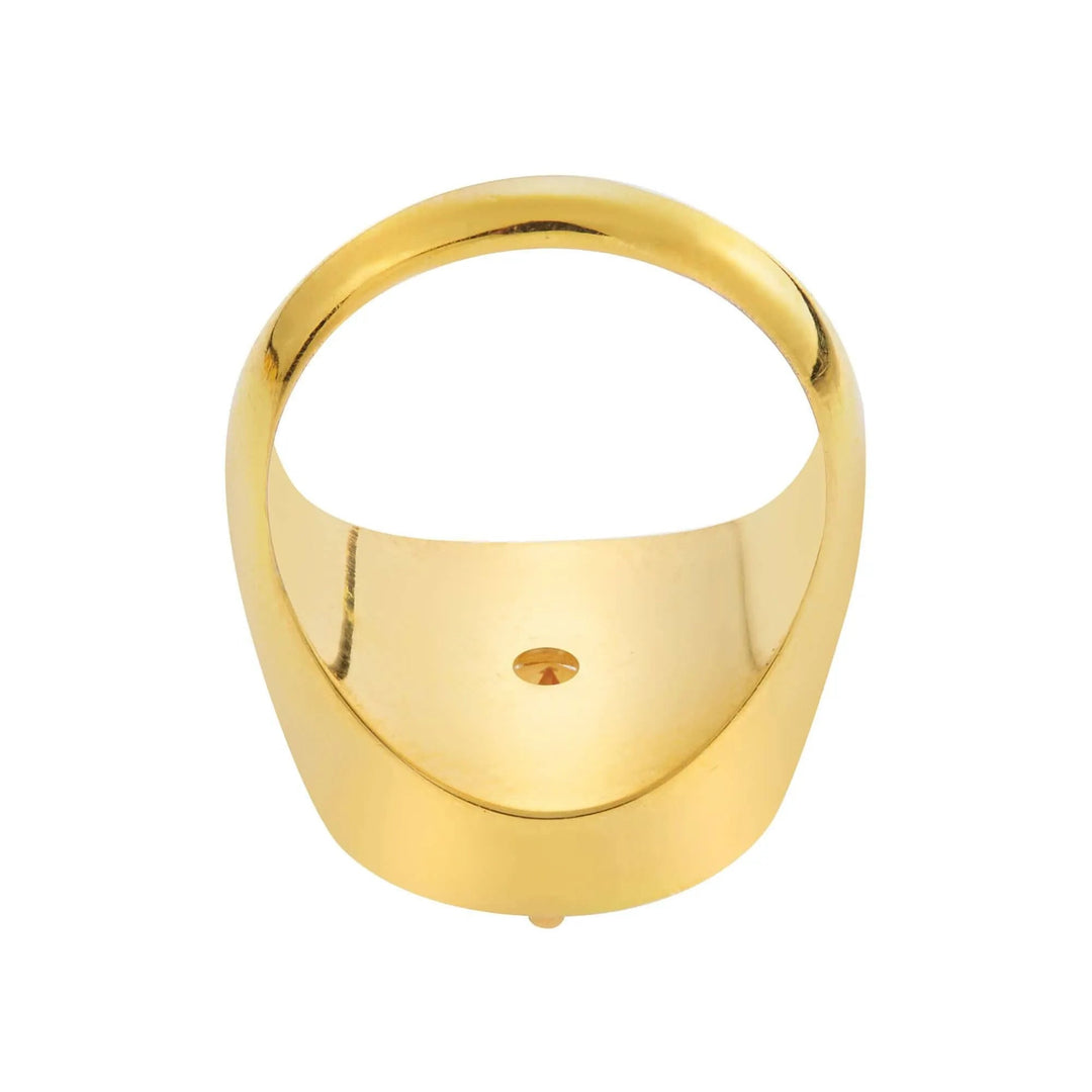 Citrine Chevalier Ring - Eye M Neon Rocks - Ileana Makri