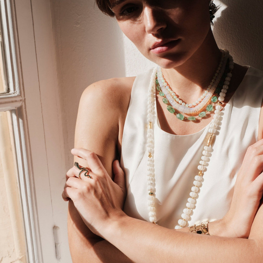 Cobra Tsavorite Ring - SNAKES - Ileana Makri