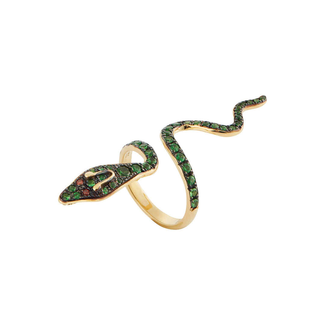 Cobra Tsavorite Ring - SNAKES - Ileana Makri