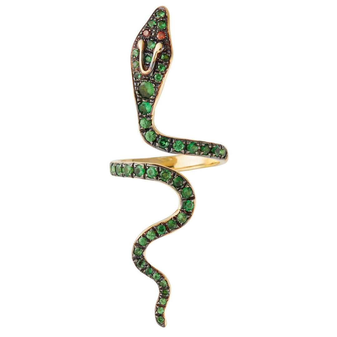 Cobra Tsavorite Ring - SNAKES - Ileana Makri