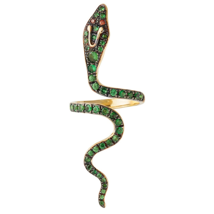 Cobra Tsavorite Ring - SNAKES - Ileana Makri