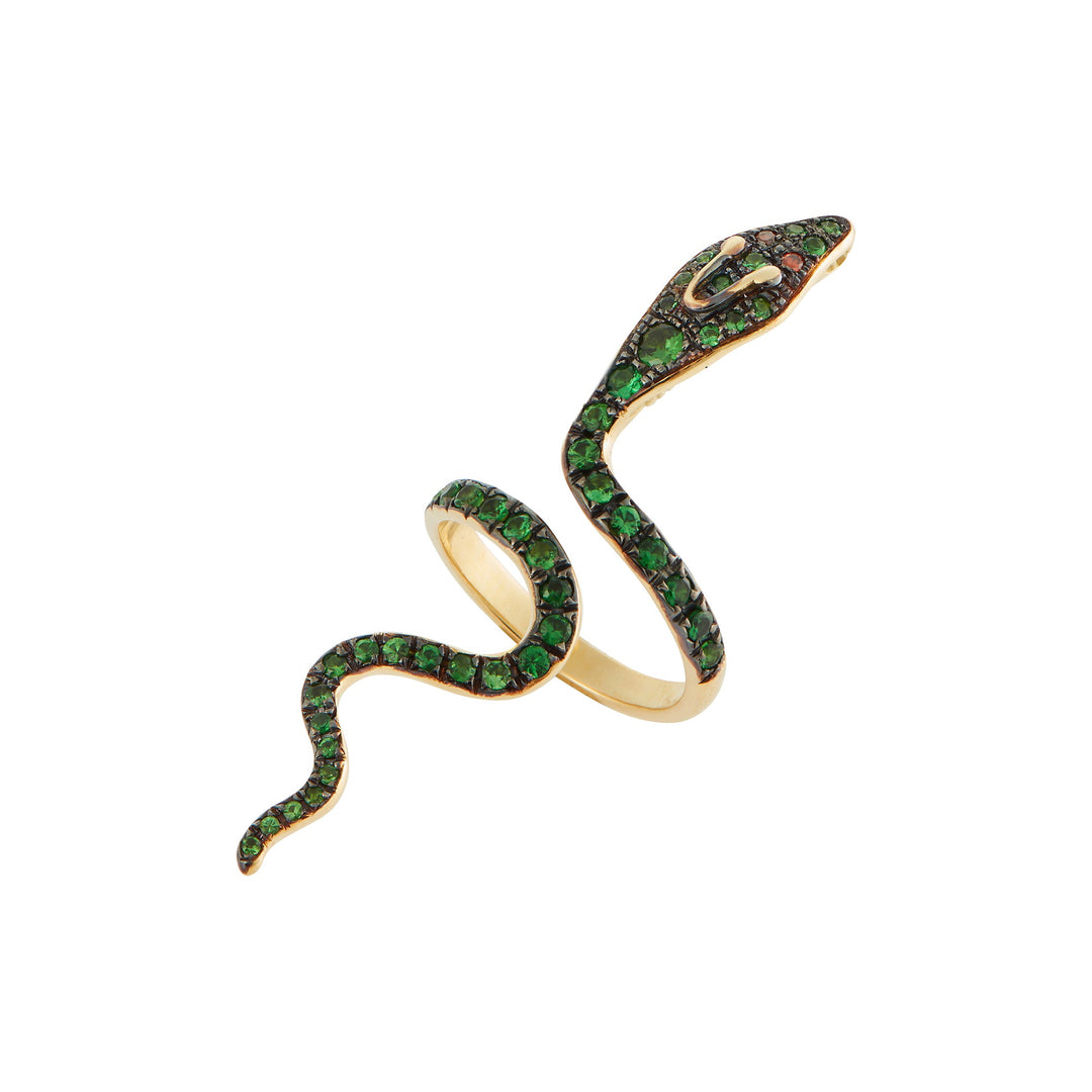 Cobra Tsavorite Ring - SNAKES - Ileana Makri