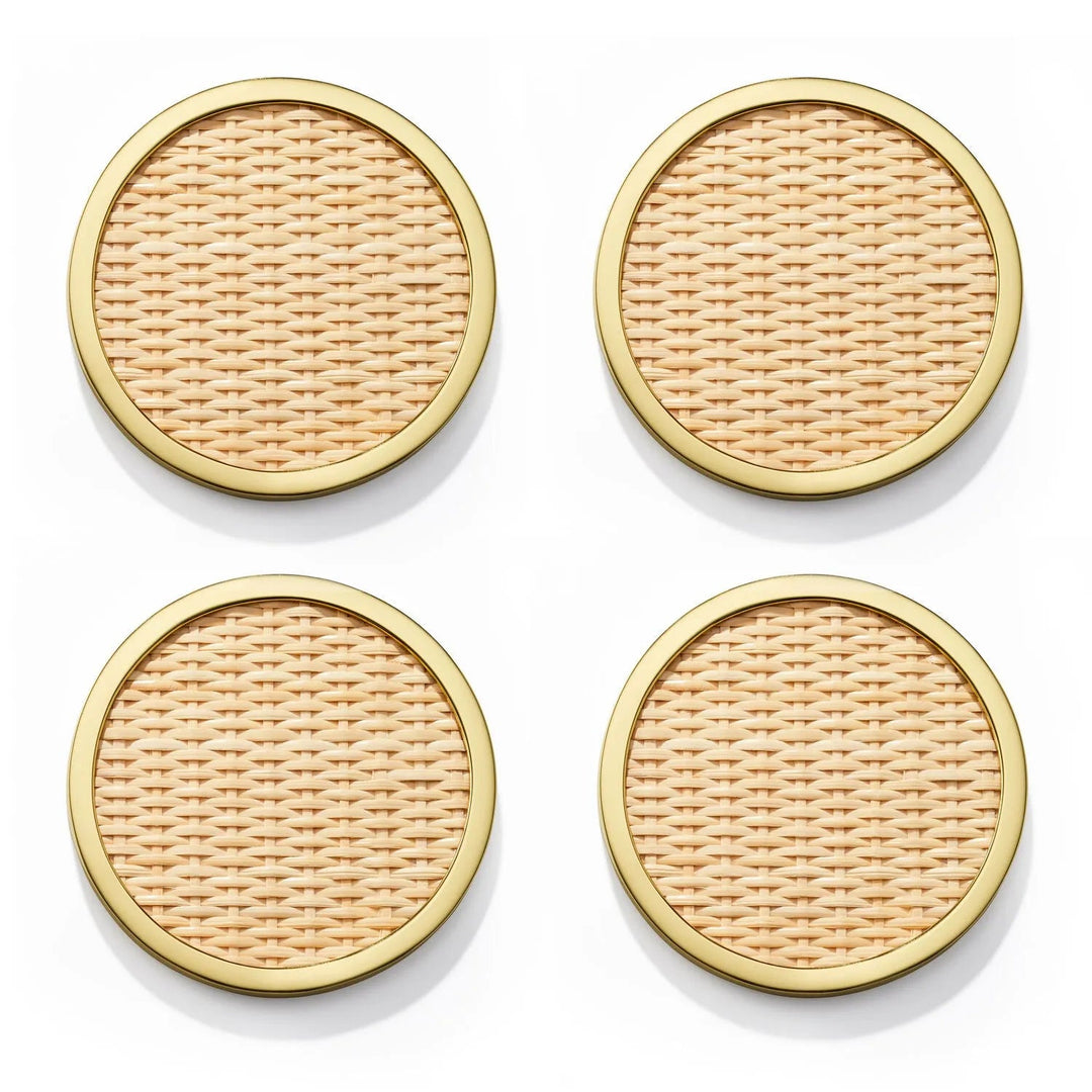 Colette Cane Coaster Set of 4 - Aerin - Ileana Makri