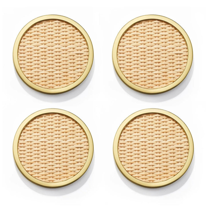 Colette Cane Coaster Set of 4 - Aerin - Ileana Makri