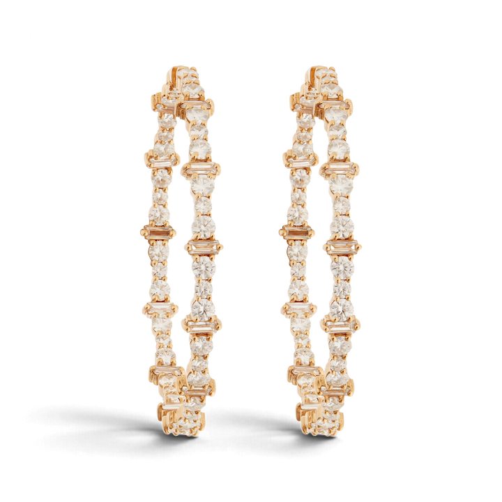 Cosmic Large Diamond Rivulet Hoops