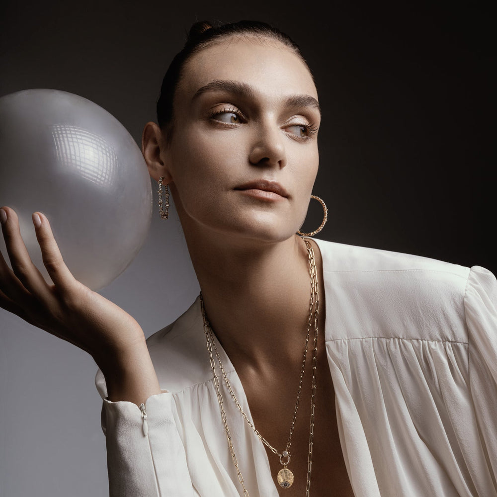 Cosmic Large Diamond Rivulet Hoops - Rivulet - Ileana Makri