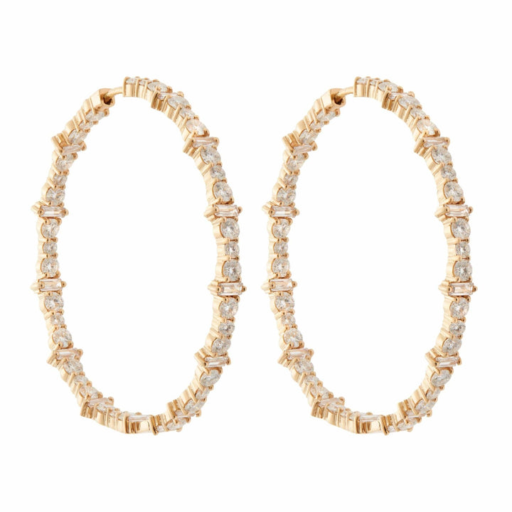 Cosmic Large Diamond Rivulet Hoops - Rivulet - Ileana Makri