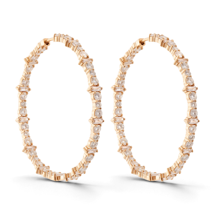 Cosmic Large Diamond Rivulet Hoops