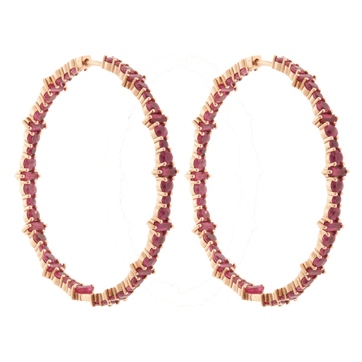Cosmic Large Ruby Rivulet Hoops - Rivulet - Ileana Makri