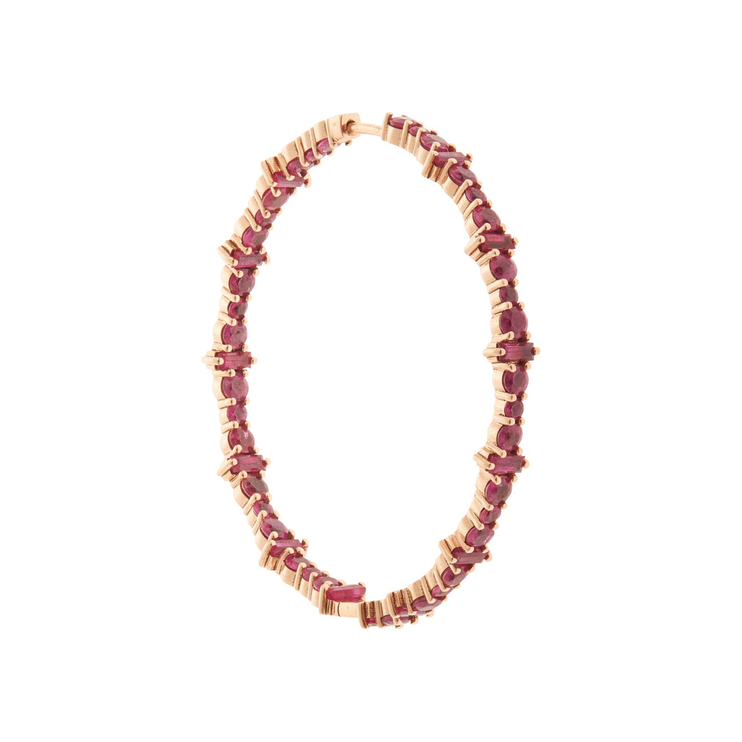 Cosmic Large Ruby Rivulet Hoops - Rivulet - Ileana Makri