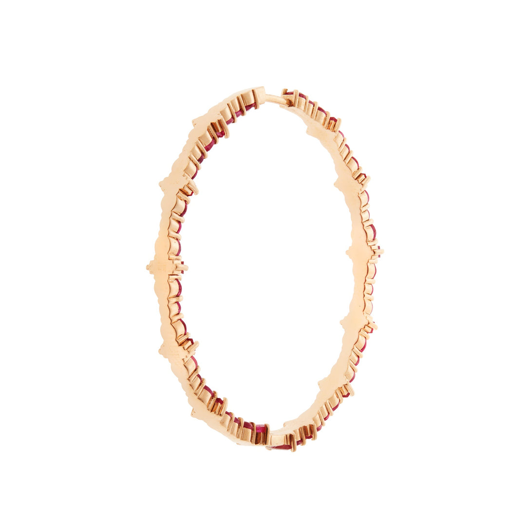 Cosmic Large Ruby Rivulet Hoops - Rivulet - Ileana Makri