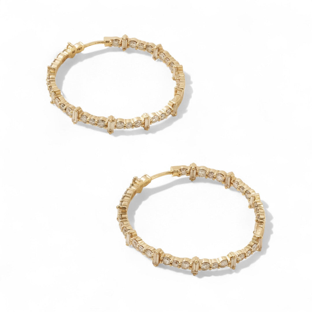 Cosmic Medium Diamond Rivulet Hoops - Rivulet - Ileana Makri