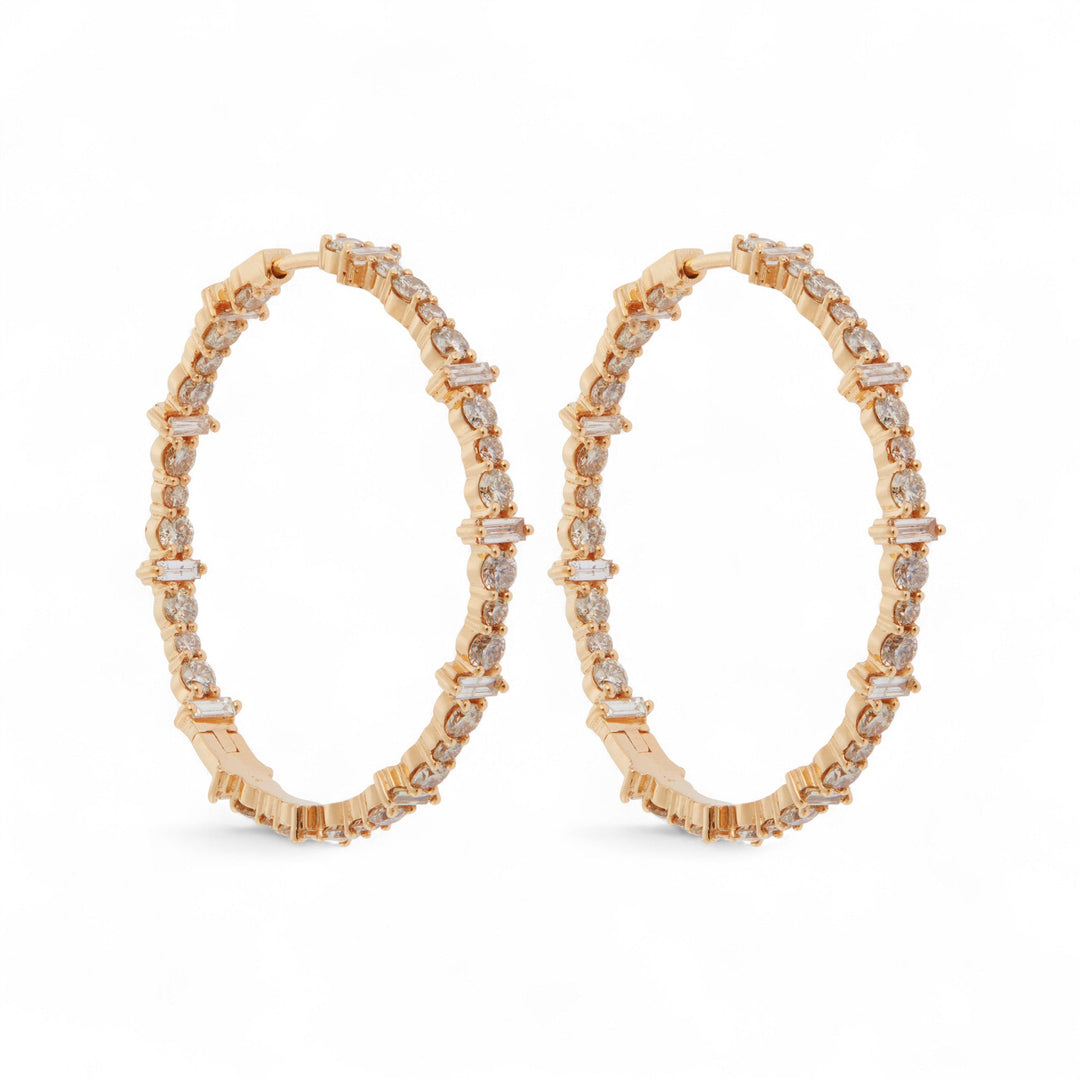 Cosmic Medium Diamond Rivulet Hoops - Rivulet - Ileana Makri