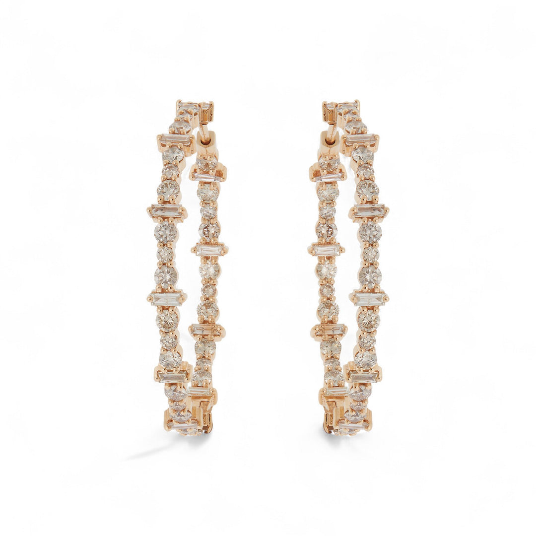 Cosmic Medium Diamond Rivulet Hoops - Rivulet - Ileana Makri