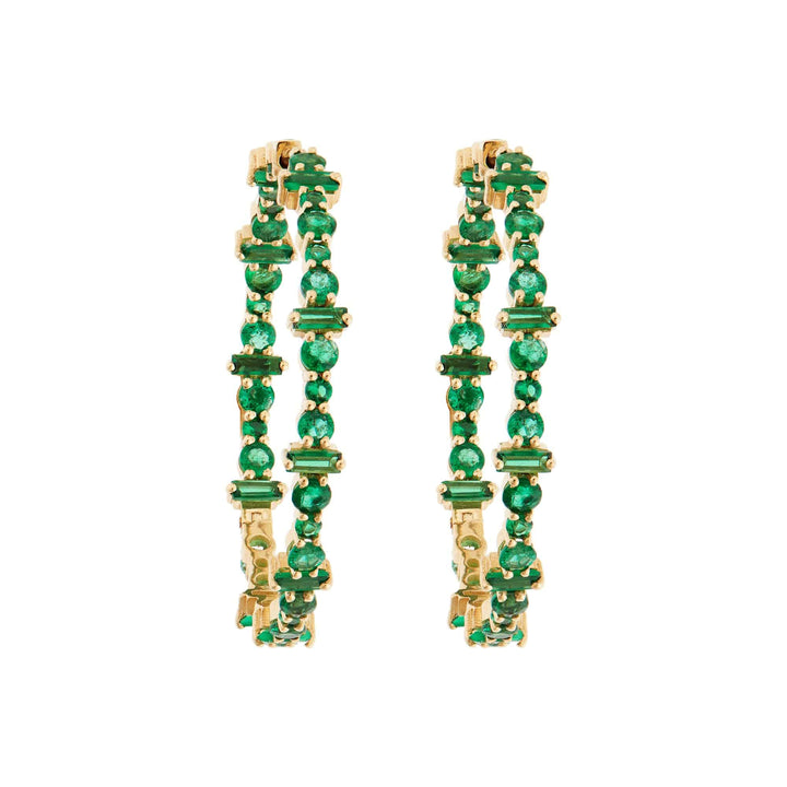 Cosmic Medium Emerald Rivulet Hoops - Rivulet - Ileana Makri store