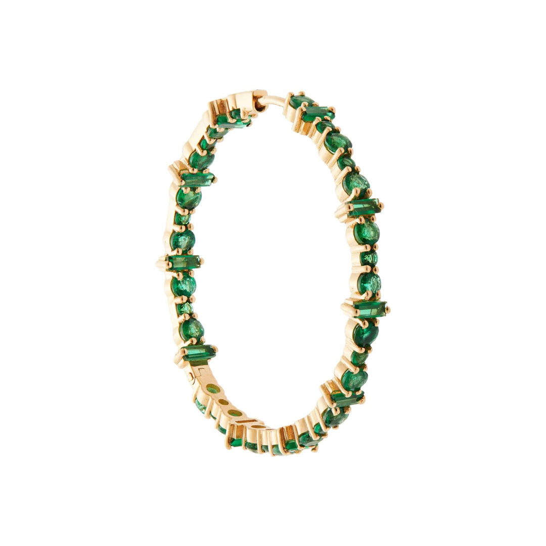 Cosmic Medium Emerald Rivulet Hoops - Rivulet - Ileana Makri store