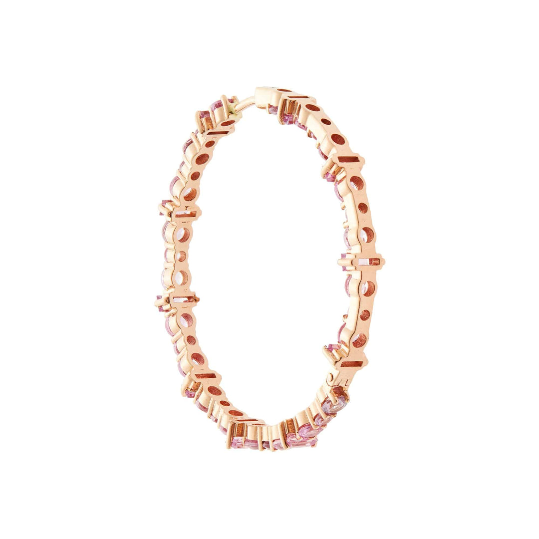 Cosmic Medium Pink Sapphire Rivulet Hoops - Rivulet - Ileana Makri