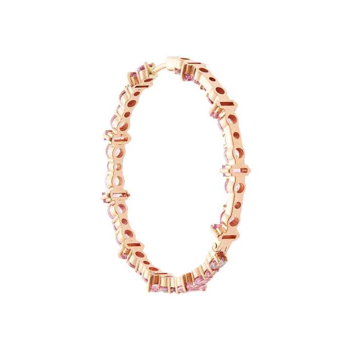 Cosmic Medium Pink Sapphire Rivulet Hoops - Rivulet - Ileana Makri