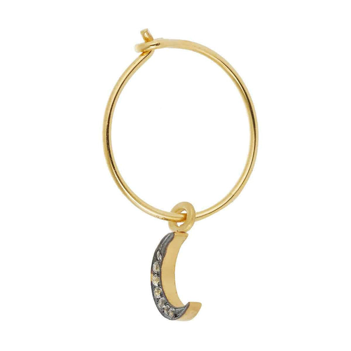 Crescent Moon Hoops - Eye M UFO - Ileana Makri