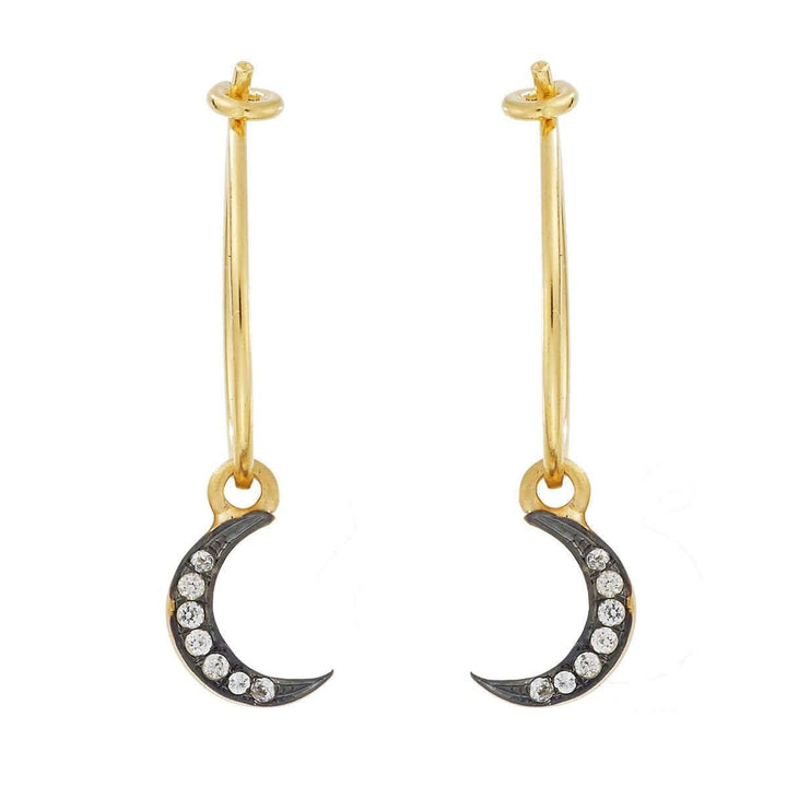 Crescent Moon Hoops - Eye M UFO - Ileana Makri
