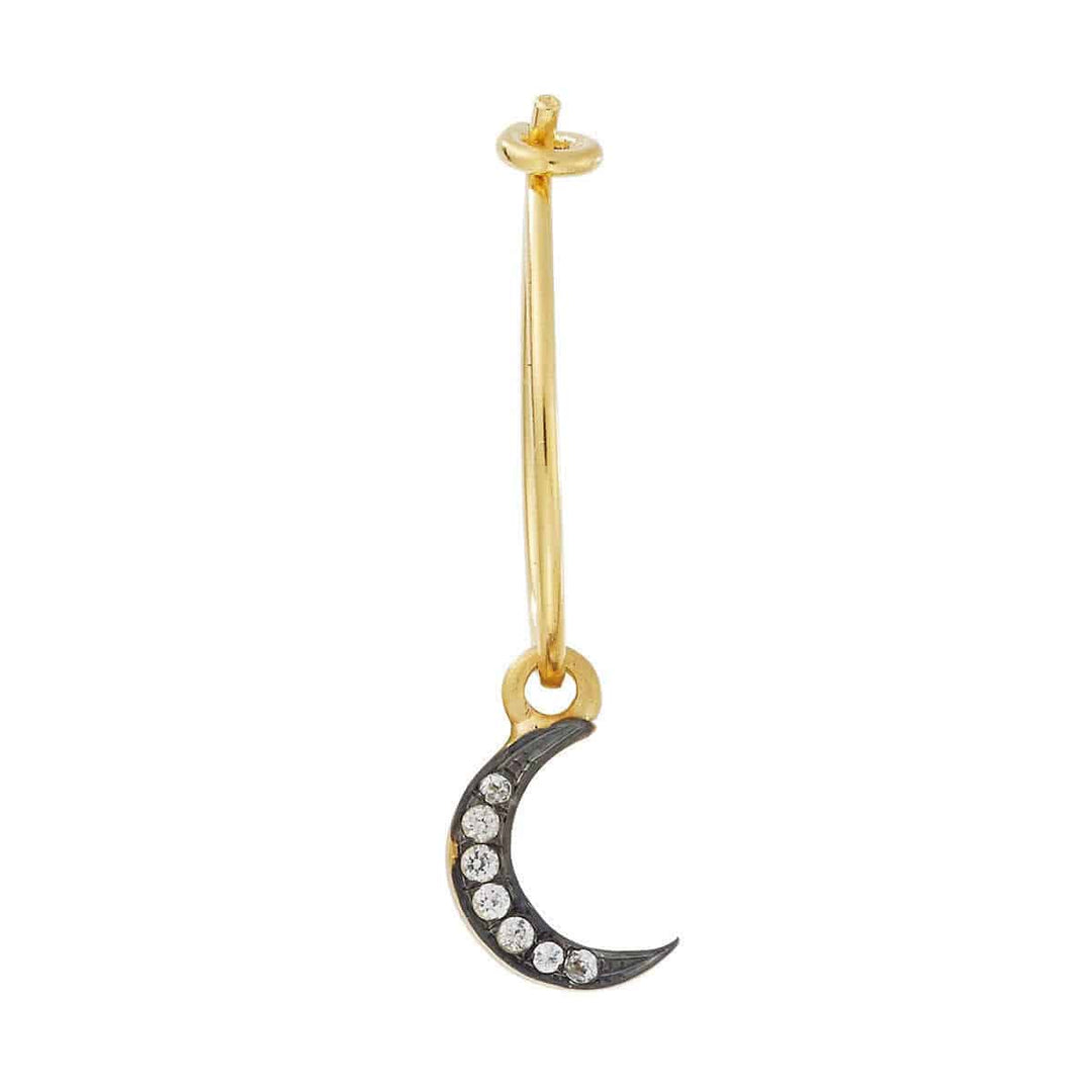 Crescent Moon Hoops - Eye M UFO - Ileana Makri