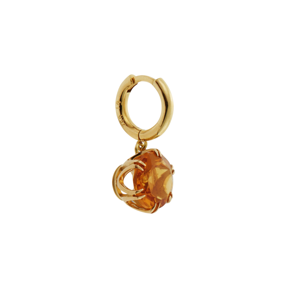 Crown Midi Hoops Citrine - Crown - Ileana Makri