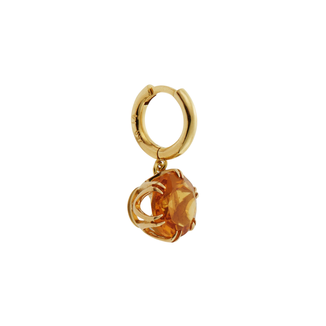 Crown Midi Hoops Citrine - Crown - Ileana Makri