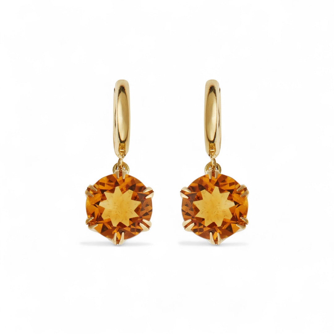 Crown Midi Hoops Citrine - Crown - Ileana Makri