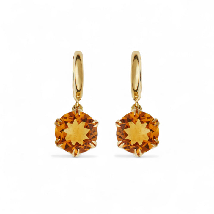 Crown Midi Hoops Citrine - Crown - Ileana Makri