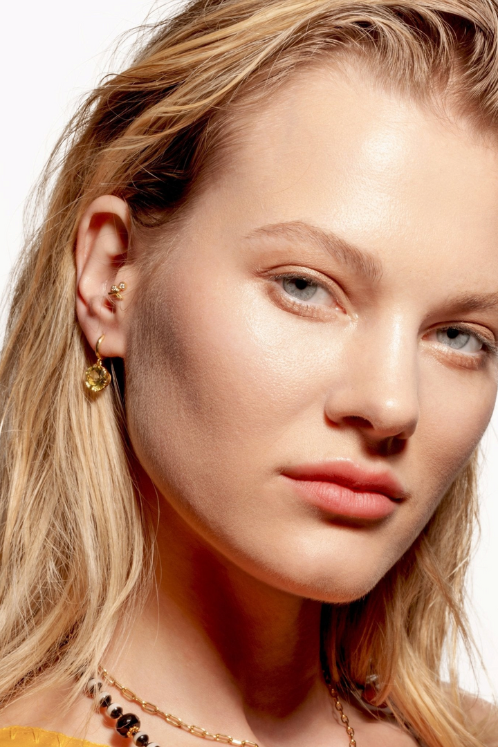 Crown Midi Hoops Lemon Topaz - Crown - Ileana Makri