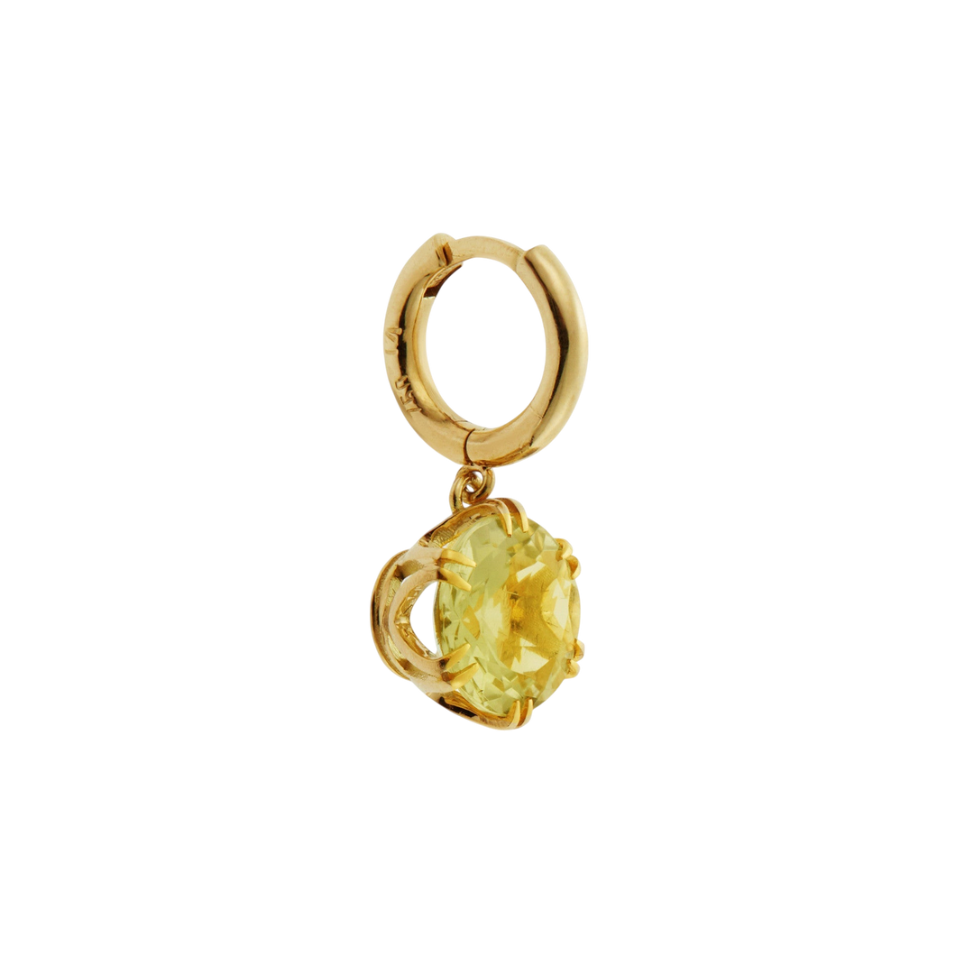 Crown Midi Hoops Lemon Topaz - Crown - Ileana Makri