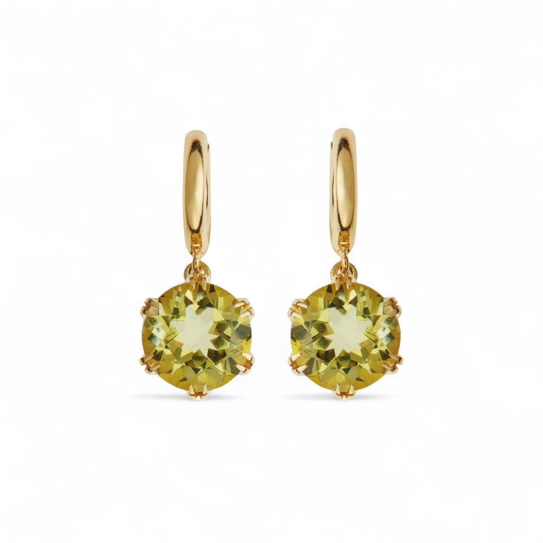 Crown Midi Hoops Lemon Topaz - Crown - Ileana Makri